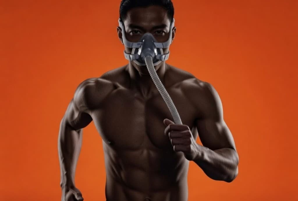 Athlete training with a metabolic mask